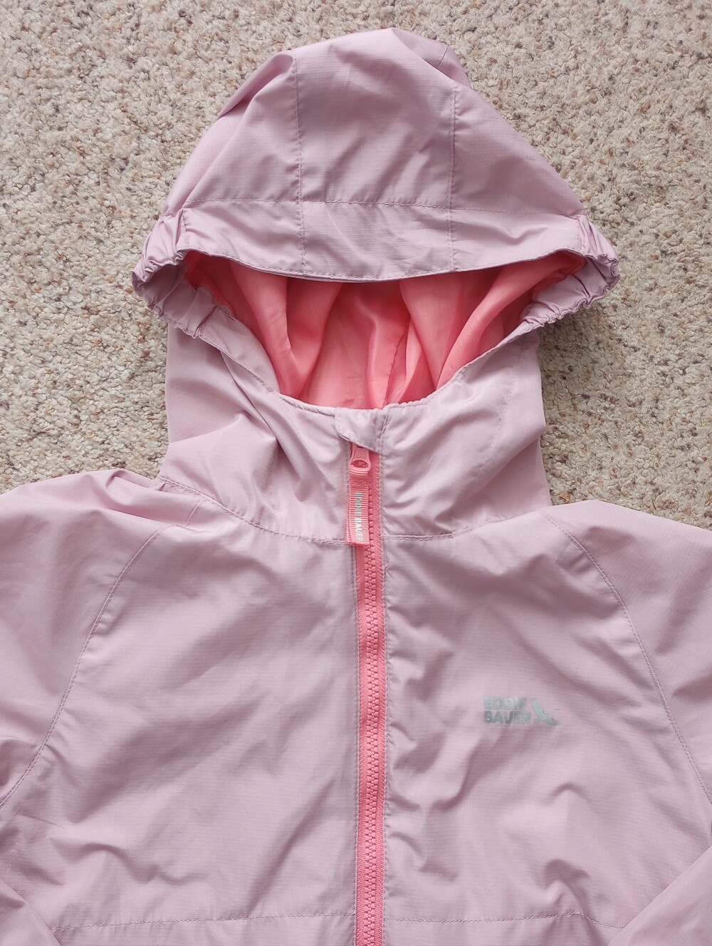 Eddie Bauer Pink Zip Up Jacket Kids Size Small 7/8 Outdoor Adventure Hiking